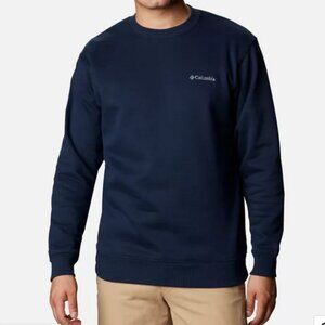 Columbia Hart Mountain II 2 Crew Neck Ribbed Cuffs and Waistband Heather Navy M